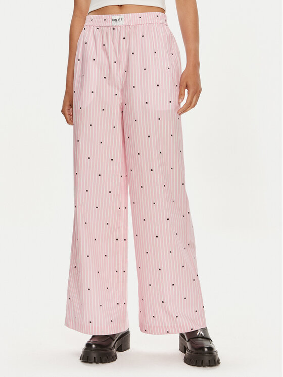 ROTATE ROTATE Pantaloni di tessuto 1125002976 Rosa Straight Fit
