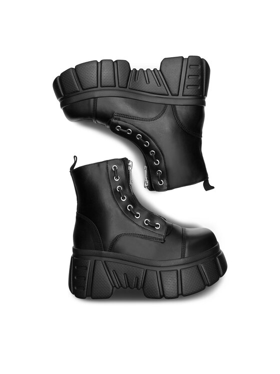 DeeZee DeeZee Schnürschuhe H1937-8 Schwarz