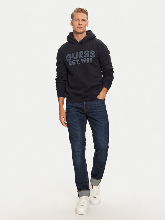 Guess Guess Džemperis M4YQ36 K9Z21 Tamsiai mėlyna Regular Fit