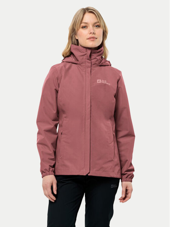 Jack Wolfskin Jack Wolfskin Яке за дъжд Stormy Point 1111202 Червен Regular Fit