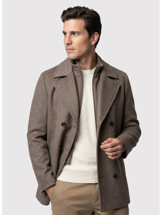 Pako Lorente Pako Lorente Płaszcz zimowy P26WF-7X-001 Brązowy Straight Fit