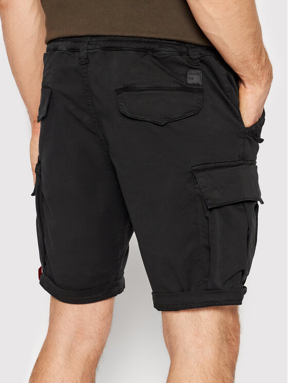 Alpha Industries Alpha Industries Šortky z materiálu Airman 116211 Černá Regular Fit