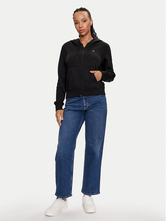 Tommy Jeans Tommy Jeans Світшот Flag DW0DW19729 Чорний Regular Fit