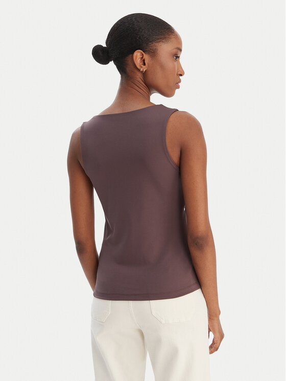 Marella Marella Marškinėliai Tiglio 2615941051 Ruda Slim Fit