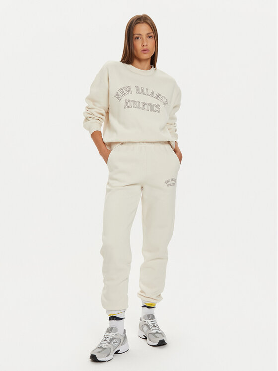 New Balance New Balance Bluza WT43516 Beżowy Relaxed Fit