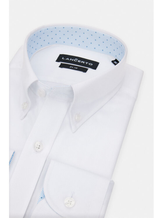 Lancerto Lancerto Koszula Crystal KO073123000030 Biały Slim Fit