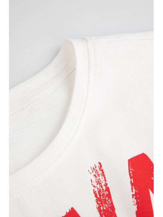 Coccodrillo Coccodrillo T-Shirt ZC5143202LGW-003 Écru Regular Fit