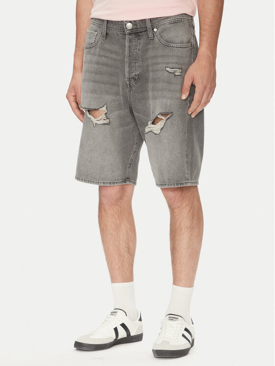 Jack & Jones Jack & Jones Pantaloni scurți de blugi Alex 12274957 Gri Loose Fit