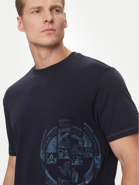 Napapijri Napapijri T-shirt S-Vanni NP0A4IEA Blu scuro Regular Fit