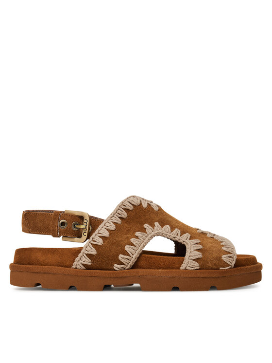 Mou Mou Sandały Low sandal MU.SW631006A Brązowy