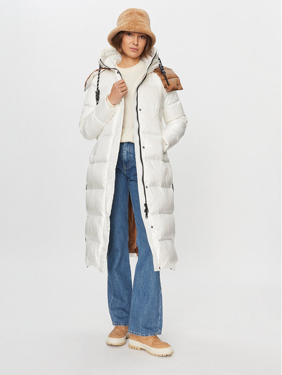 Deha Deha Pūkinė striukė D93583 Écru Regular Fit
