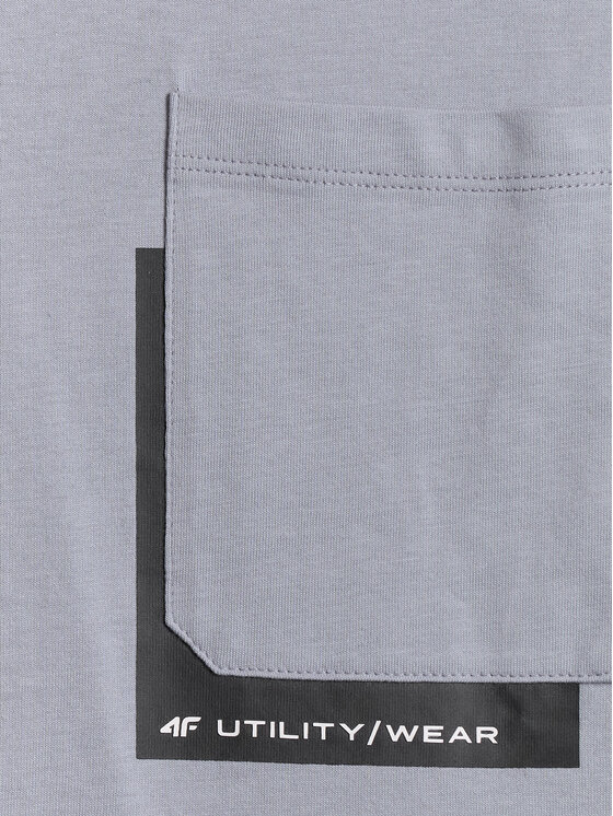 4F 4F T-Shirt CITY Szary jasny Regular Fit