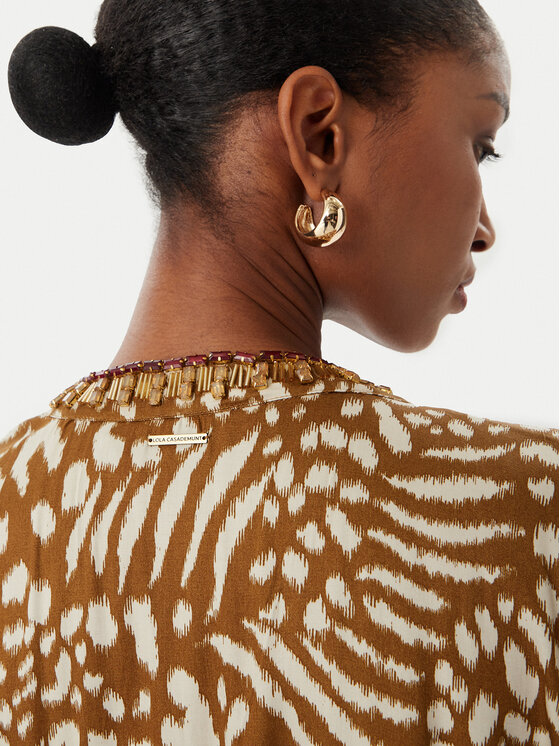 LOLA CASADEMUNT LOLA CASADEMUNT Vasarinė suknelė LS2616031 Ruda Relaxed Fit