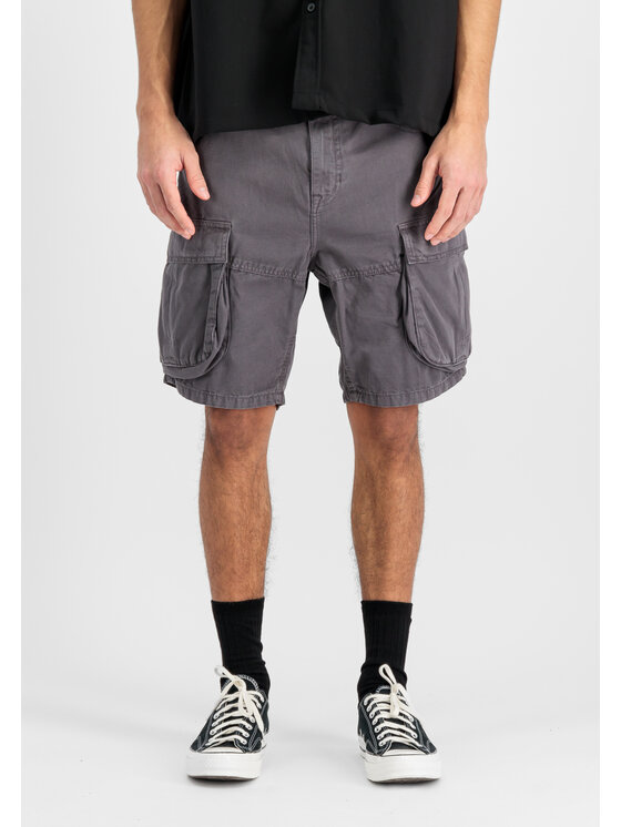 Alpha Industries Alpha Industries Šortky Canvas Cargo Short Sivá Loose Fit