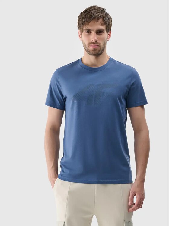 4F 4F T-Shirt 4FWMM00TTSHM2257-32S Modrá Regular Fit