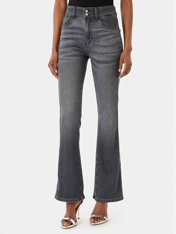 Guess Guess Jeansy W6RA3I D6921 Šedá Wide Leg