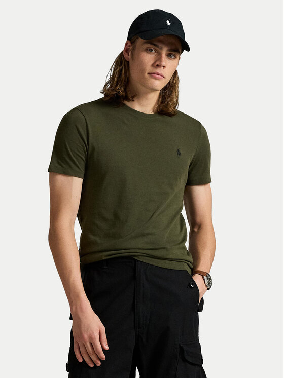 Polo Ralph Lauren Polo Ralph Lauren Majica 710671438180 Zelena Custom Slim Fit