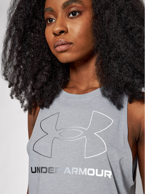 Under Armour Under Armour Top Sportstyle Graphic Tank 1356297 Sivá Regular Fit