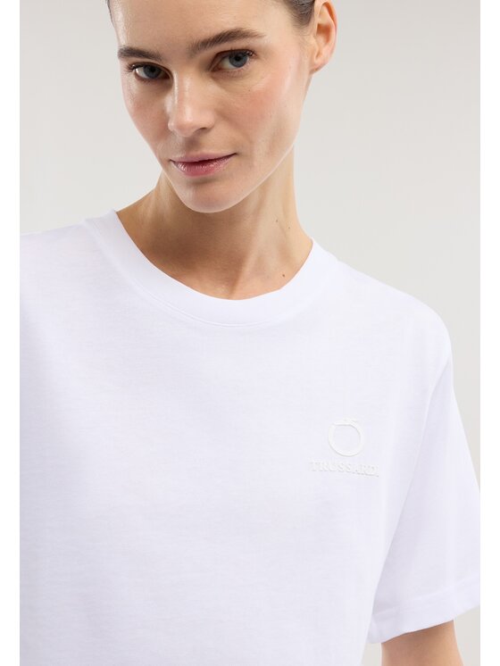 Trussardi Trussardi T-Shirt G1326000239N001 Biały Regular Fit