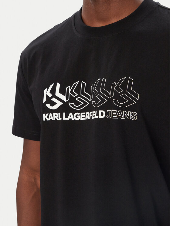 Karl Lagerfeld Jeans Karl Lagerfeld Jeans Tricou B4M17025 Negru Regular Fit