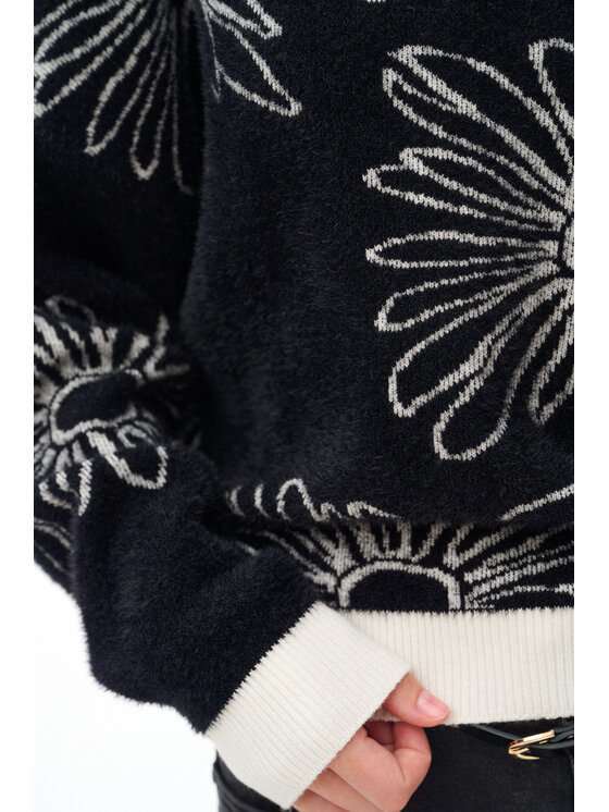 blue shadow blue shadow Sweter Taris Czarny Regular Fit