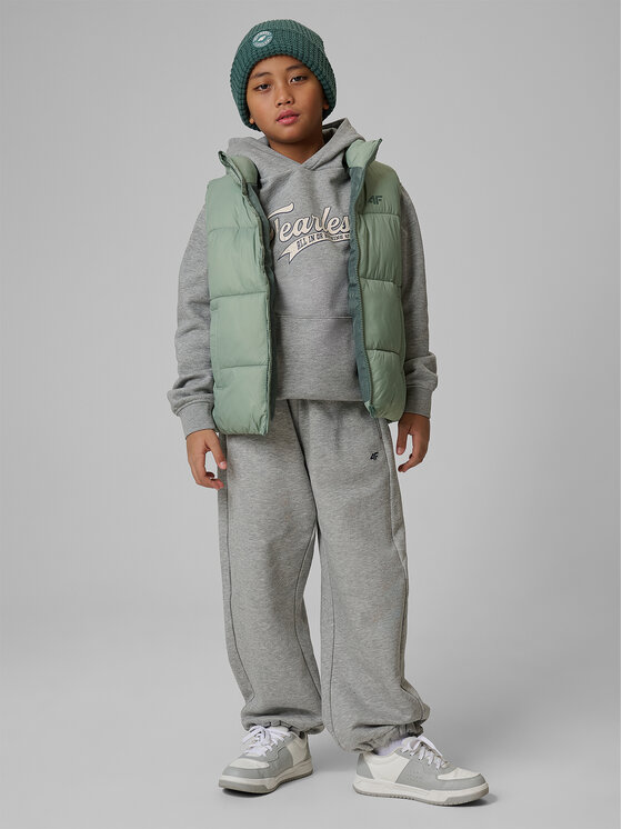 4F 4F Kamizelka OUTERWEAR Turkusowy Regular Fit