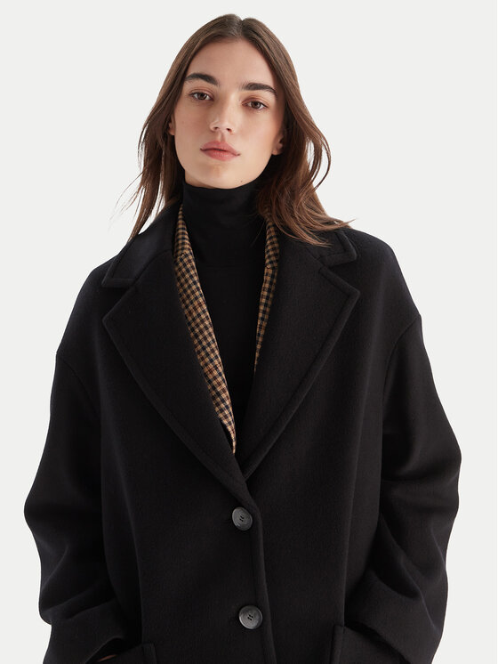 MAX&Co. MAX&Co. Vuneni kaput 2526016023200 Crna Regular Fit