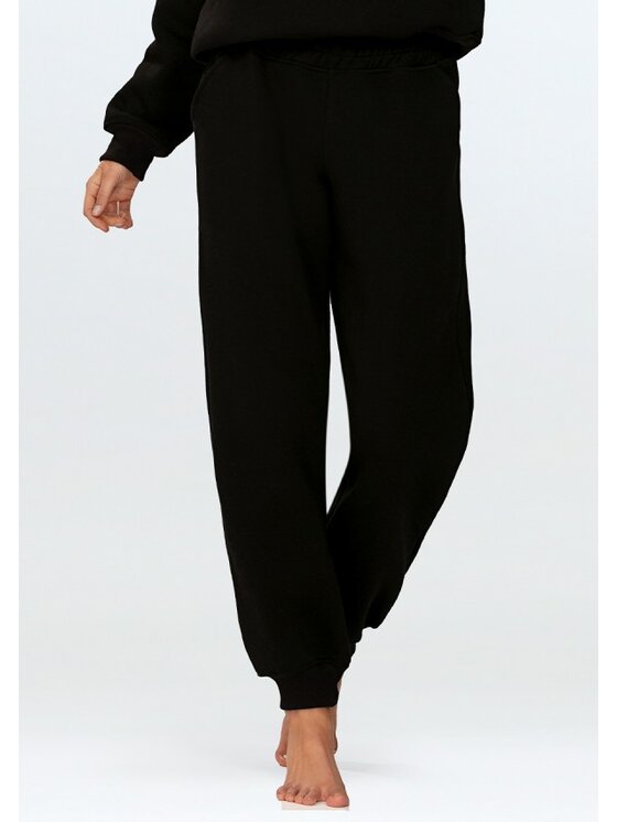 DKaren Sport DKaren Sport Spodnie dresowe Rehema Czarny Relaxed Fit