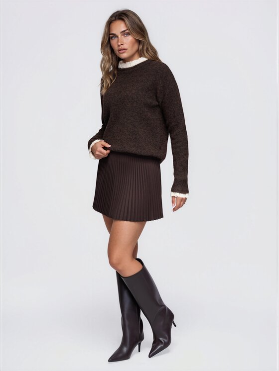 Ombre Ombre Svetr OW-SW-E0043 Hnědá Regular Fit