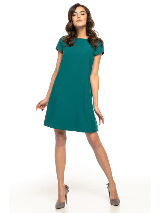 Tessita Tessita Sukienka koktajlowa T261 Zielony Straight Fit