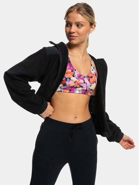 Roxy Roxy Полар Wow Zip Up Jkt Plfl ERJPF03141 Сив Regular Fit