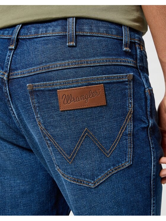 Wrangler Wrangler Jeansy River Niebieski Tapered Fit