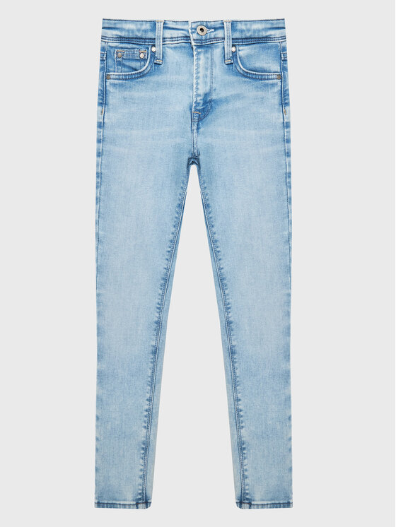 Pepe Jeans Traperice Pixlette High PG201542PE2 Svijetloplava Skinny Fit