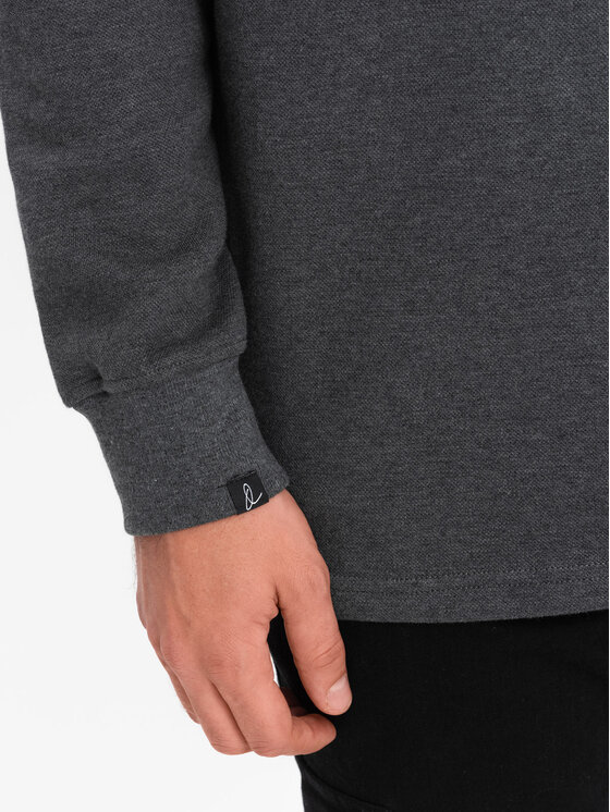 Ombre Ombre Mikina OM-SSNZ-0149 Šedá Regular Fit