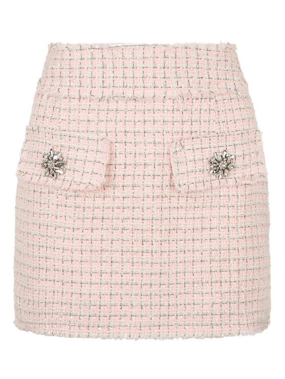 PHILIPP PLEIN PHILIPP PLEIN Spódnica mini 29124 Różowy Slim Fit