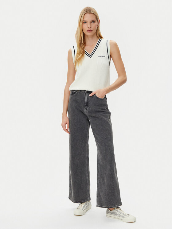 Guess Jeans Guess Jeans Džemperis W5GR02 Z3HM1 Écru Regular Fit