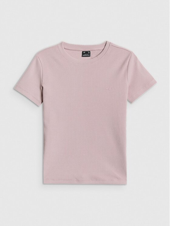 4F 4F T-Shirt 4FRSS26TTSHF3629-56S Różowy Slim Fit