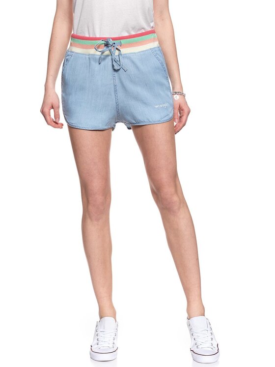 Wrangler Wrangler Szorty materiałowe TENCEL SHORT Kolorowy Regular Fit