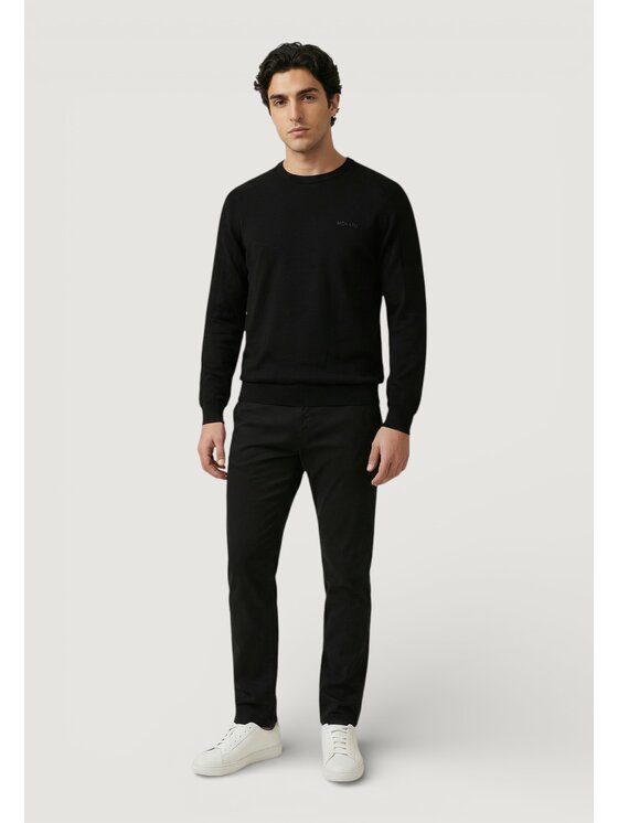 Antony Morato Antony Morato Pantaloni chino MARK SLIM FIT WITH LOGOED RUBBER FLAG Nero Slim Fit