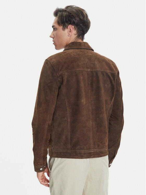 Serge Pariente Serge Pariente Lederjacke Cred Braun Regular Fit