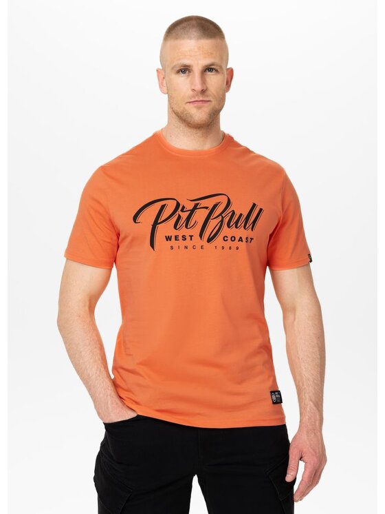 PITBULL PITBULL T-Shirt AUTOMATIC Pomarańczowy Regular Fit