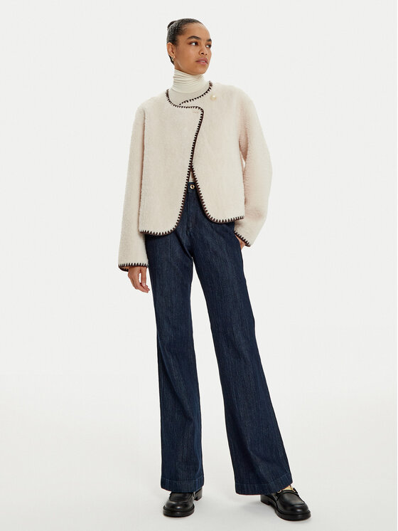 OUI OUI Prehodna jakna 88997 Bež Oversize