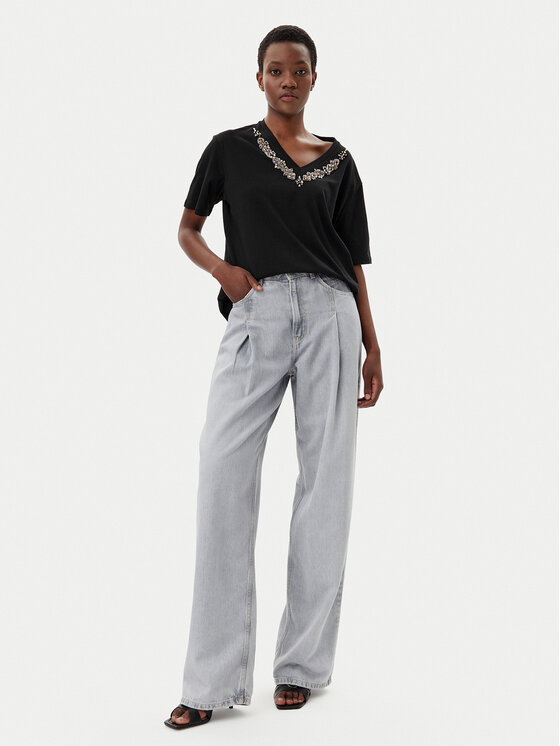 Liu Jo Liu Jo Tričko WA5146 JS923 Čierna Regular Fit