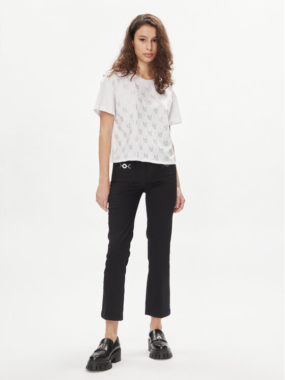 Liu Jo Liu Jo Тишърт MA4326 J5904 Бял Relaxed Fit
