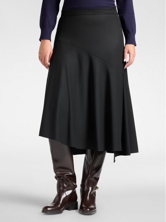 Elena Mirò Elena Mirò Gonna midi 1005P000102N033 Nero Flared Fit