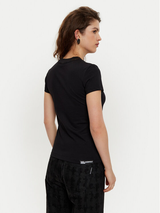 Karl Lagerfeld Jeans Karl Lagerfeld Jeans T-Shirt A1W17004 Schwarz Slim Fit