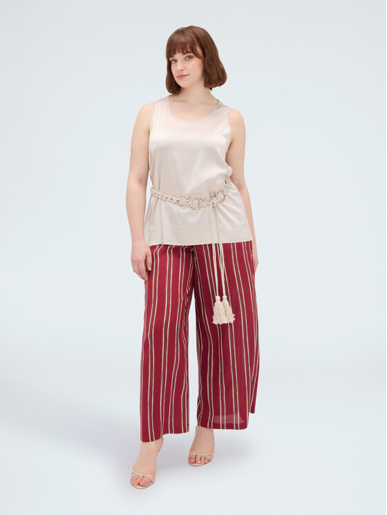 Fiorella Rubino Fiorella Rubino Top D009L000145N0A2 Kremowy Regular Fit