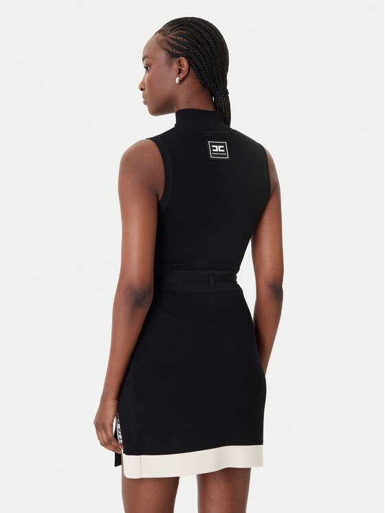 Elisabetta Franchi Elisabetta Franchi Strickkleid AM-02S-61E2-V390 Schwarz Regular Fit