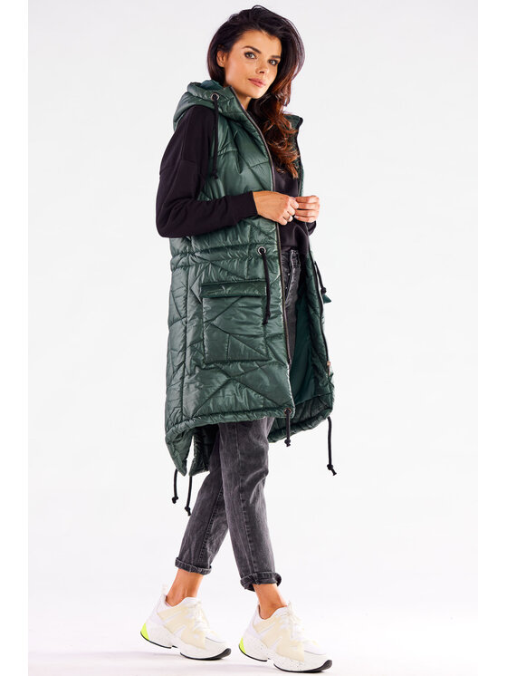 Awama Awama Bezrękawnik A543 Zielony Basic Fit