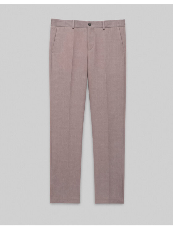 Borgio Borgio Spodnie garniturowe Esine Fioletowy Slim Fit